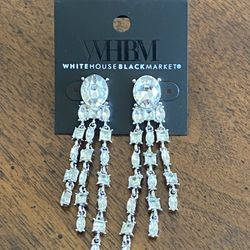 White House Black Market crystal fringe earrings - BRAND NEW WITH TAGS