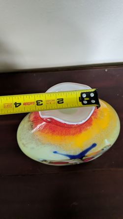 I believe this is a hand blown vase very heavy