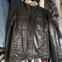 Levi’s Brown Leather Jacket Size S