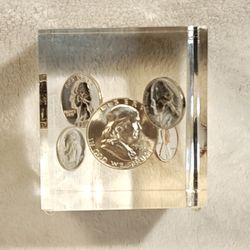 #297 Silver Coins 1963 Paper Weight 