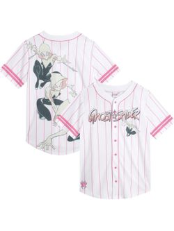 Marvel Women's Spider-Man Baseball Jersey - Novelty Fashion Spider-Man Uniform Shirt - Spidey Jersey Top for Women