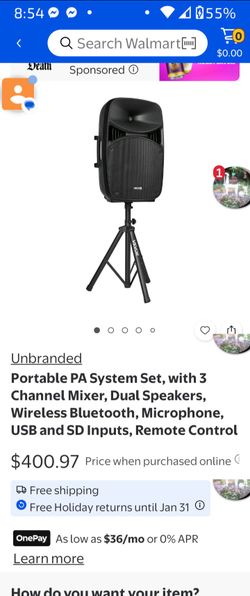 Proreck speaker and tripod