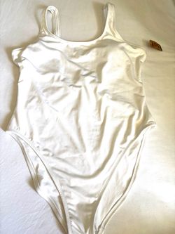 White Ribbed Bodysuit with Tags