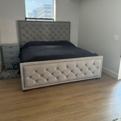 king size BED FRAME & MATTRESS -  ASHLEY’S FURNITURE 