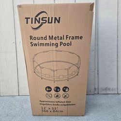 SUNRIO FRAME POOL 12FT ×33IN WITH FILTER PUMP AND FLOOR COVER
