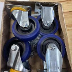 New 4 Inch Replacement Wheels for 660lb/300kg Push Cart - Silent, Heavy Duty and Durable