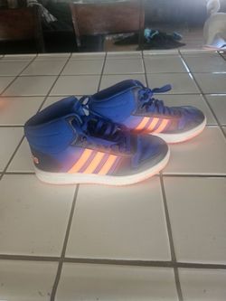 Adidas High-Top Sneakers Blue and Orange