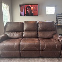 Brow Leather Couch 
