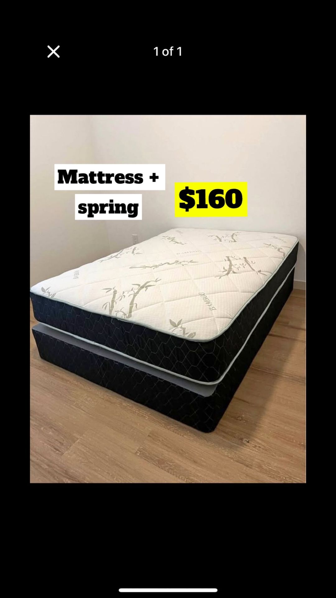 Mattress And Box Spring $160 Only
