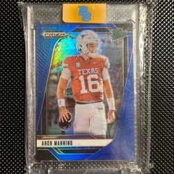 Arch manning Texas longhorns rookie card blue /249