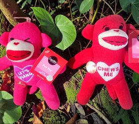 NWT Set Of 2 Pet Toys- Dan Dee Collectables For Signature Plush Sock Monkeys 8"