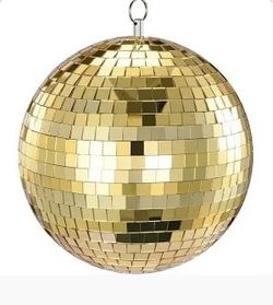 Gold 8” Mirror Disco Ball 
