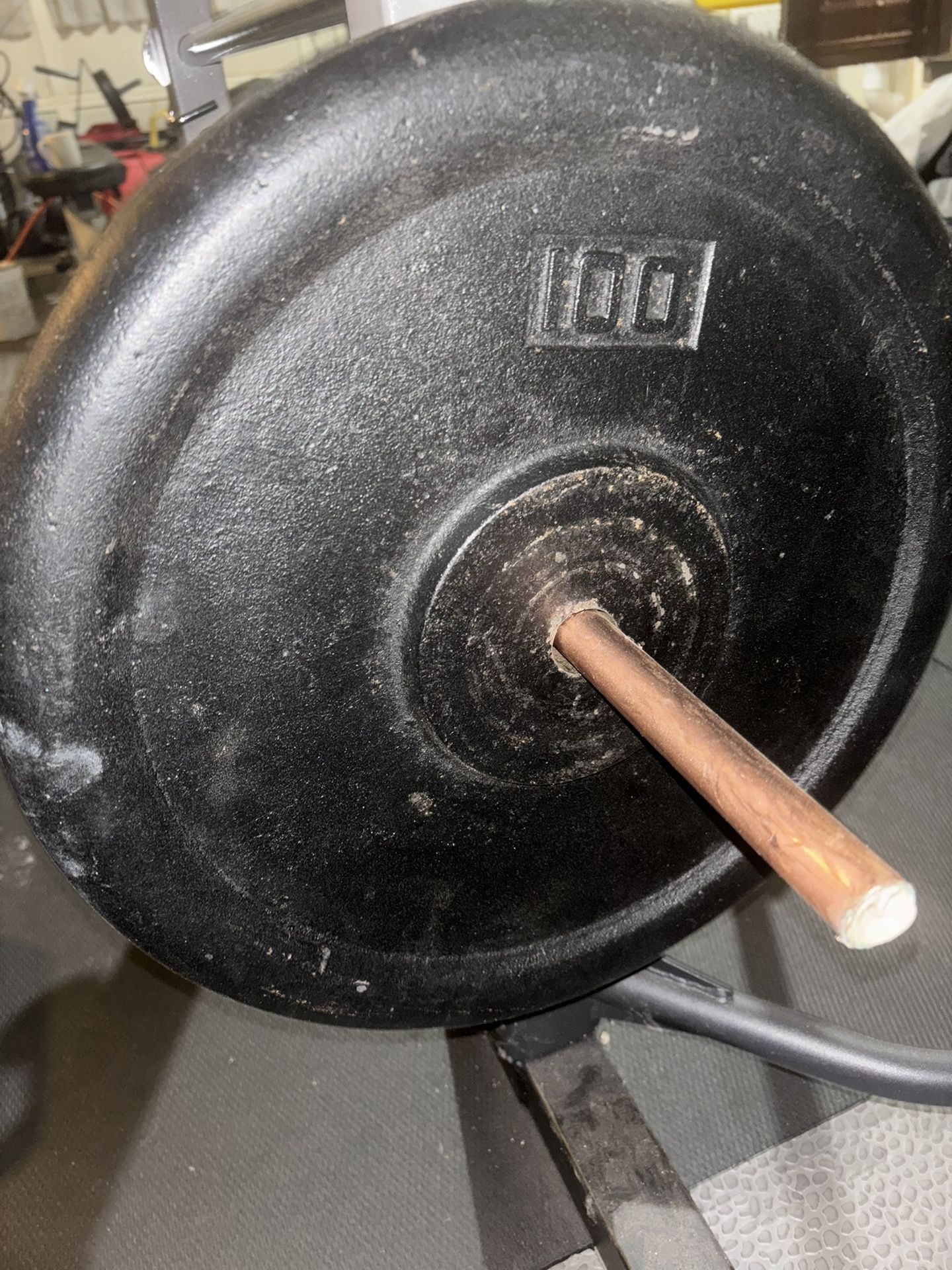 Over 1200 Pounds Of Standard Weights, Bars, Trees, HD Bench Press,