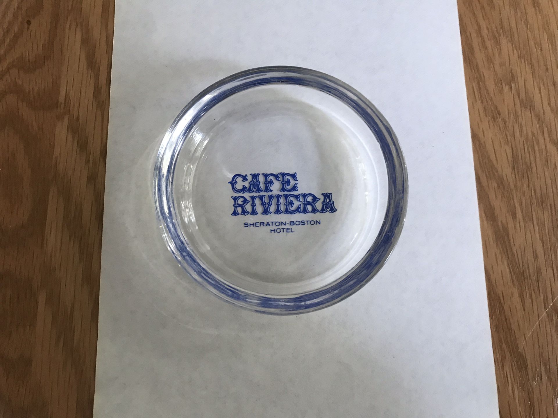 Vintage ashtray from Cafe Riveria Sheraton Boston Hotel