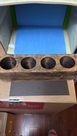 Rustic Wooden 4-Hole sugar mold