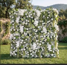 Sage Green Flower Wall R.e.n.t.a.l