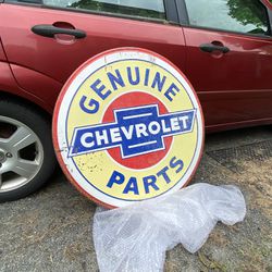 Large 36” Chevrolet Genuine Parts metal sign  Brand New, and authentic genuine Chevrolet sign   Driveway pick up in kerner off of union cross road nea