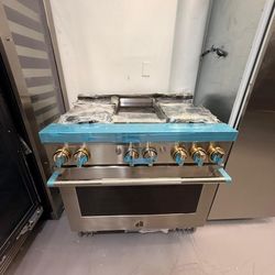 JennAir Gas Range 36"inch Dual Fuel Stainless Steel 