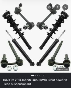 2014-2017 Infiniti QX50 Rear Wheel Drive…. Front & Rear 8 Piece Suspension Kit TRQ PSA29050
