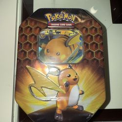 🔥 Pokemon Hidden Fates Tin “Raichu” 🔥