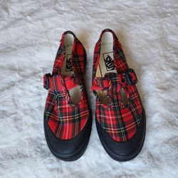Vans Mary Jane Plaid Shoes- 7.5 Women's US 