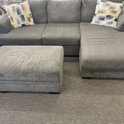 Sofa Chaise W/ Ottoman