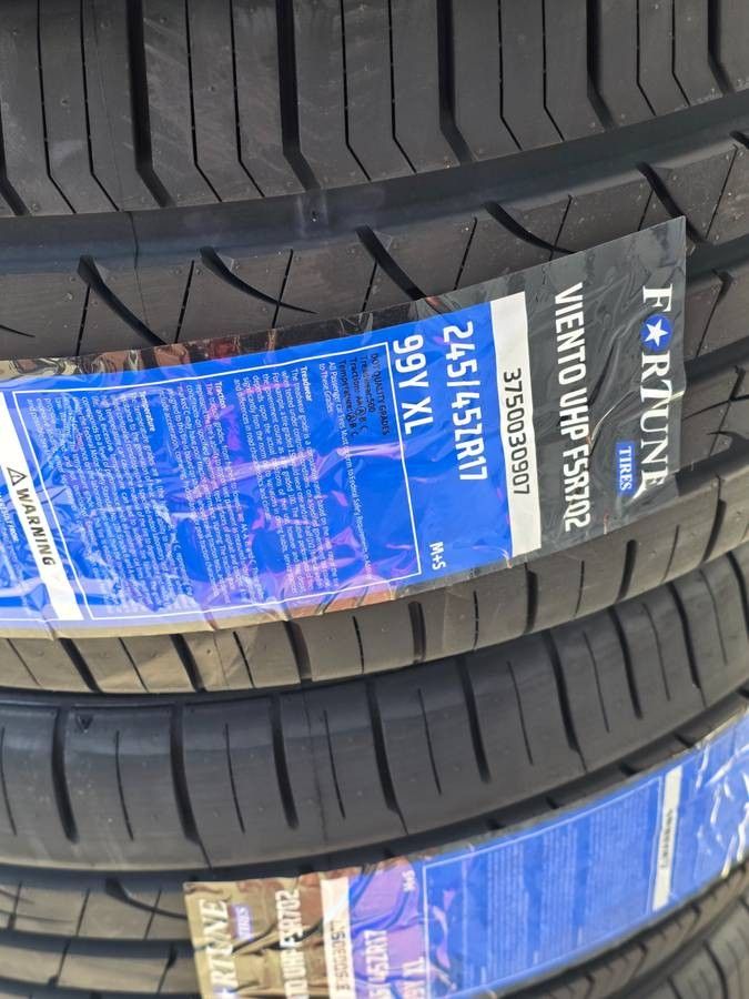 4 New 245-45-17 Fortune Viento FSR702 A/S 245/45 R17 ZR17 Tires 50k - $380 (FREE Delivery Inland Empire or PickUp Moreno Valley 4-0135-H)