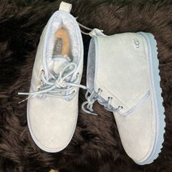 UGG UGG Mens Blue Neumel Suede Lace Up Round Toe Chukka Boot S