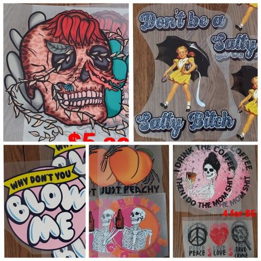 Press On Transfer Sheets