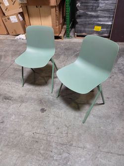 Poppin Key Side Chair in the Sage Green Color