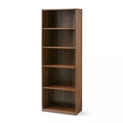 📚 Sturdy 5-Shelf Wooden Bookcase – $60 OBO