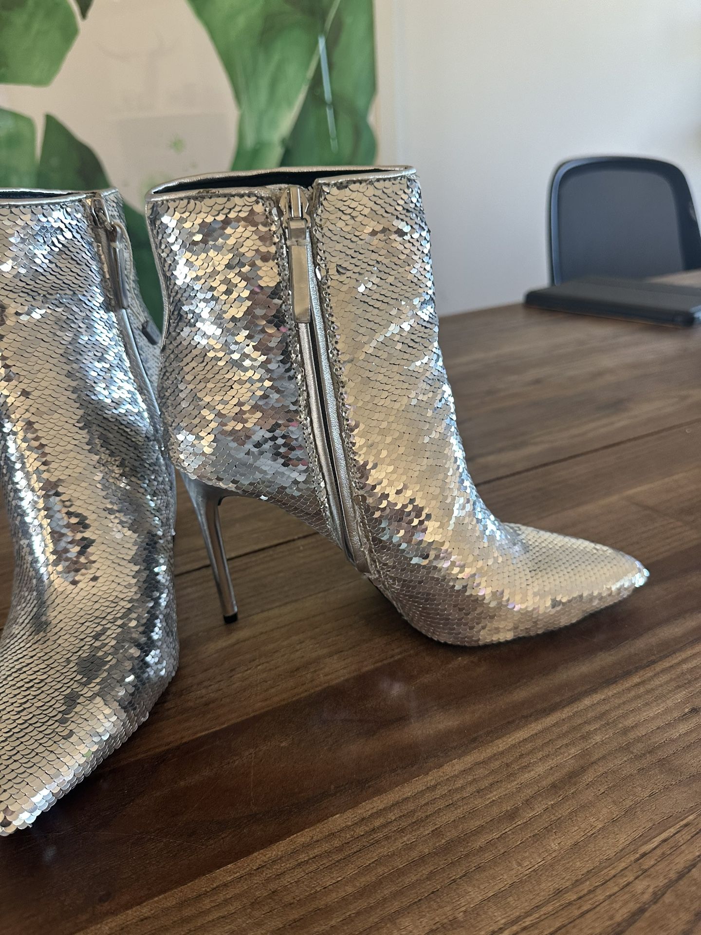 Alice + Olivia Celyn Metallic Sequin Boots