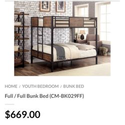 Full Over Full Bunk Bed 