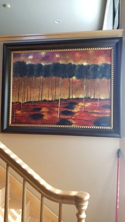 Large oil painting 56w x 44 inches