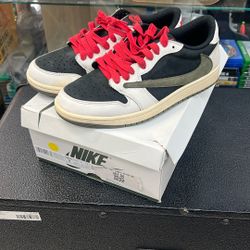 Nike Air Jordan Travis Scott Low Olive Shoes Sneakers Size 9 Dz4137-106