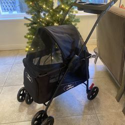 NEW 🎄 One Hand Fold Petique Pet Stroller Up To 45 Lbs.