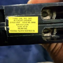 Federal Pacific NC0240 Stab-Lok 2-pole Breaker