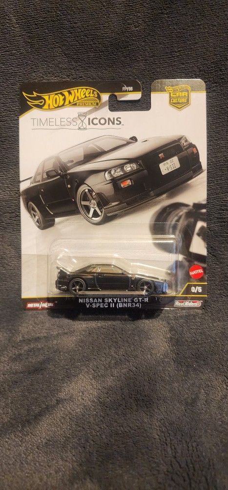 2025 Hot Wheels Car Culture Timeless Icons Nissan Skyline GT-R (BNR34) 0/5 Chase