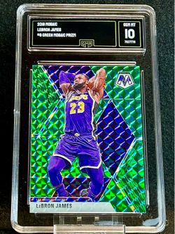 2019 Mosaic 💥 Lebron James 💥 Green Mosaic Prizm GMA 10 💎 Mint - Los Angeles Lakers