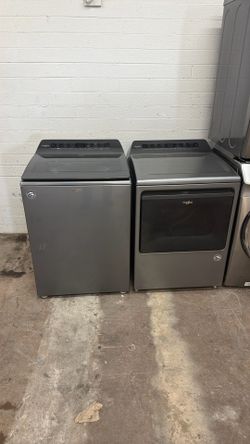 Whirlpool Stainless Steel Washer Dryer Set LOAD & GO Newer Model 