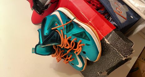 LeBron 10 miami dolphins sz 8.5