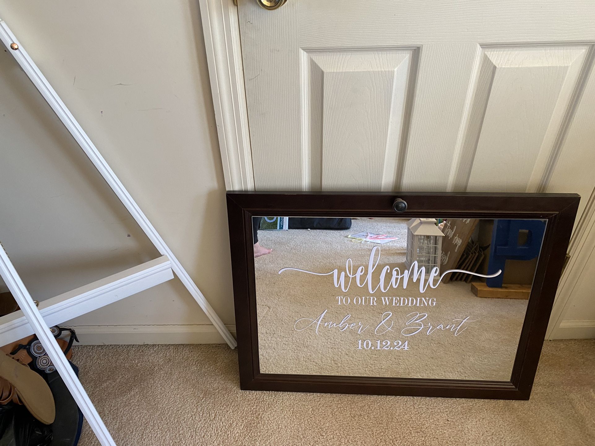 Mirror Welcome Sign