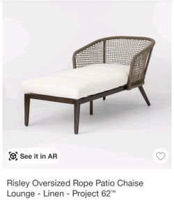 Risley Oversized Rope Patio Chaise Lounge For $350