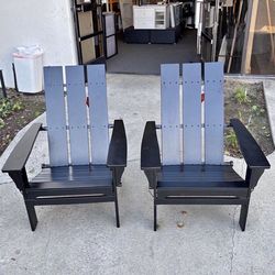 Set of 2 New Acacia Wood Foldable Outdoor Patio Wooden Adirondack Chair Armchair