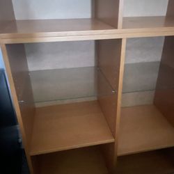 IKEA Wood & Glass Shelve Bookshelf