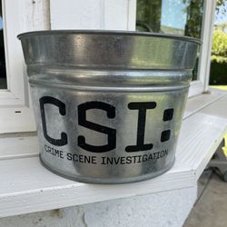CSI: CRIME SCENE INVESTIGATION PROMOTIONAL GALVANIZED STEEL BUCKET WITH HANDLE