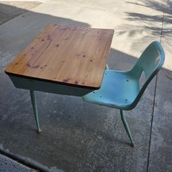 Vintage Student Desk –  Wood Top
