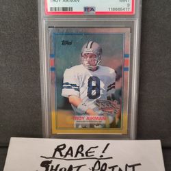 {PSA 9} TROY AIKMAN 2002 TOPPS SUPER BOWL XXXI ROOKIE REPRINT NO.1