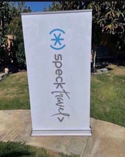 Sd retractable display stands.  36x92