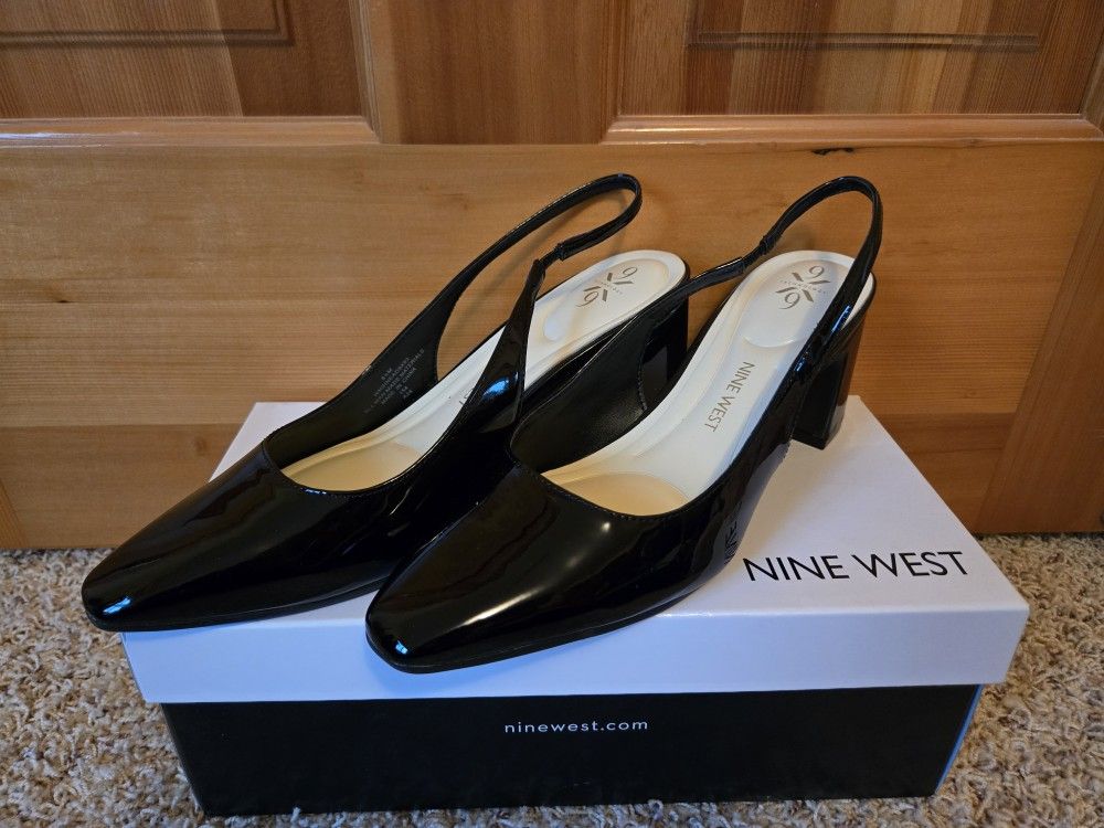 Nine West Patent Leather Sling Backs
